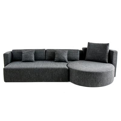 China Sofa bed could mix luxury PU leather and fabric furniture home recliner sofa for sale