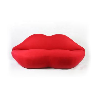 China Red Lip Sofa Foshan Top Furniture American Style Wooden Frame Sofa Cushion Bedroom Living Room for sale