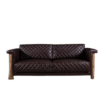 China Living Room Sofa Used Wood Frame Chesterfield 2 Seater Sofa Cushion Leather for sale