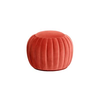 China Lively Colorful Living Room Chair Commerical Furniture Velvet Cloth Cover Dressing Room Stool Around Ottoman for sale