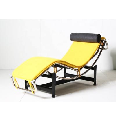 China Extendable Comfortable Lounge Chair Reclining Relax Cashmere Wool Velvet Lounge Chair for sale