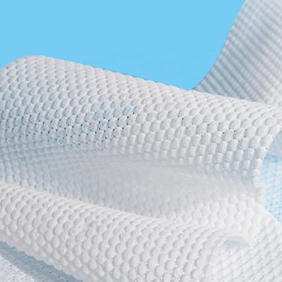 China Anti Static Baby Diaper Super Soft Raw Material 3D Embossed Nonwoven Hot Air Cloth Top Sheet for sale