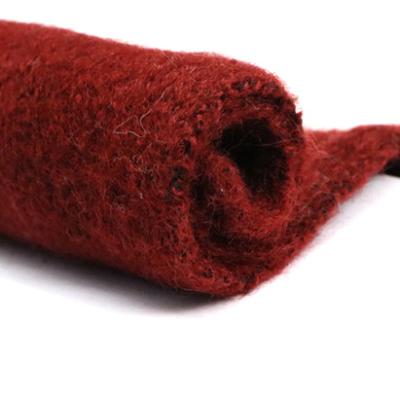 China Anti-pilling brush 1/14NM nap dyed yak WOOL mohair yarn polyester spandex blend brush imitated acrylic fabric dyed for sale