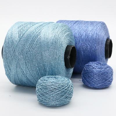 China Fancy colorful story of high tenacity metallic polyester high tenacity with different colors for yarn embroidery knitting yarn metallic film for sale