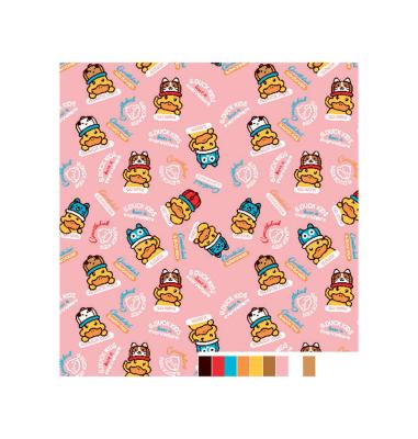 China Stretch Custom Made High Quality Kids Garment Super Soft Canvas Printed Fabric for sale