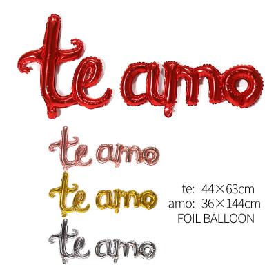 China Te 48*49cm AMO 77*29cm Self-Sealing Letter Foil Balloons Birthday Party Decorations Alphabet Word Balloon Celebrate Holiday Life for sale