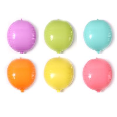 China Wholesale 22inch 4D Party Macaron Round Shaped Balloons Foil Helium Balloons For Valentine's Day Baby Shower Party Decoration for sale