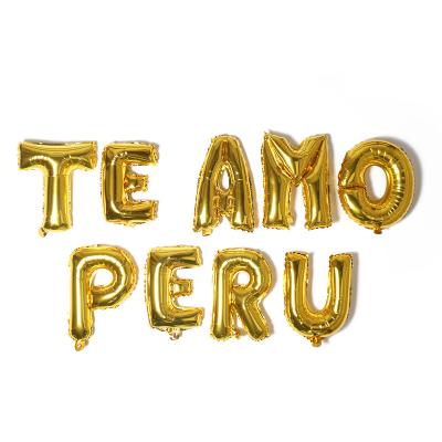 China Lovely Teamo Peru letter balloons party decoration foil balloons for sale