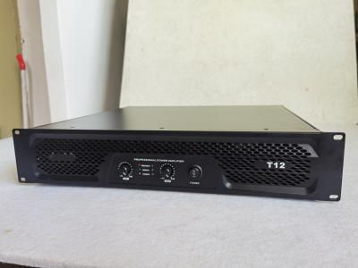 Chine T12 2 X 1200W Amplificateur de puissance de classe A Efficacité linéaire Noir / argenté à vendre