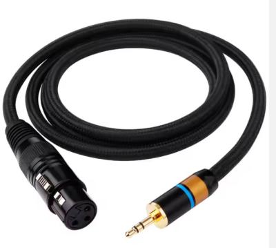 Chine 3.5mm à XLR câble Twain Nylon haut-parleur tressé Microphone câble HIFI Jack câble audio à vendre