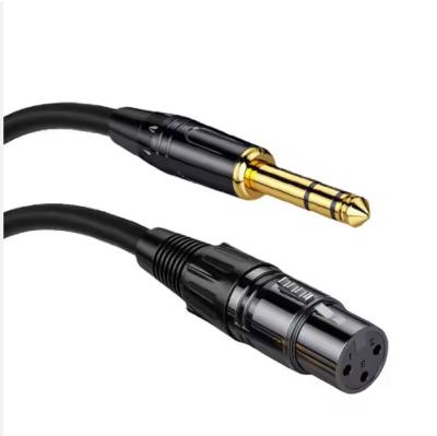 China Cable de audio digital P-AMF 1FT 3FT 5FT 6.35mm Jack estéreo a 3 pin Cable XLR para micrófono en venta