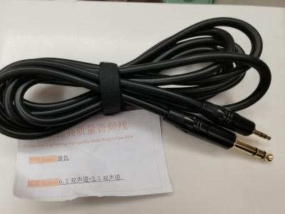 China Schwarzes digitales Audio-Kabel 3,5 mm bis 6,35 mm Aux-Adapterkabel für Mixerverstärker zu verkaufen