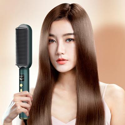 China New Arrival Nondisposable Blow Drying Straightening Curling 3 in 1 Electric Brush Hair Straightener for sale