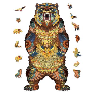 China Wooden Animal Jigsaw Puzzles Parent-child Games Toy Manufacturers Selling Cartoon Shape Wooden Animal Jigsaw Puzzles for sale