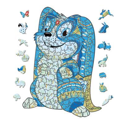 China Cartoon Toy Manufacturers Selling Animal Wooden Jigsaw Puzzle Family Game Children's Animal Puzzle for sale