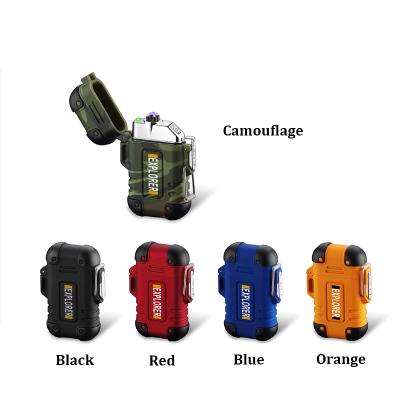 China New Rechargeable LED Battery Indicator Custom Lighters Flameless Other Dual USB Lighters E-Cigarette Arc Dual for sale