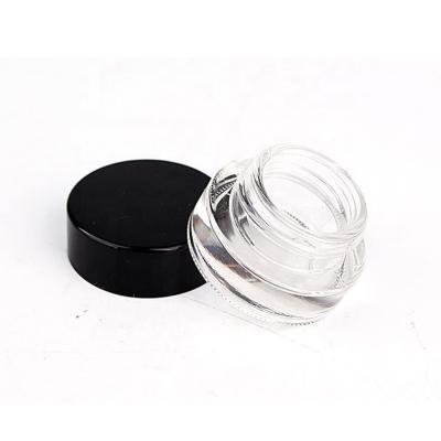 China Viable Custom Logo Glass Jar Transparent Cream Oil Jars 5ml Round Concentrate Jar Glas for sale