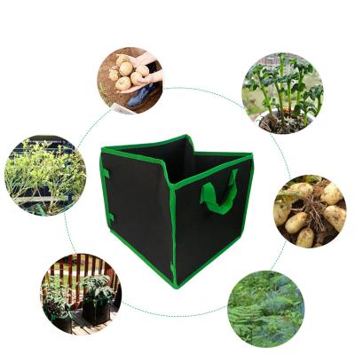 China 100% Eco-Friendly Custom Logos 3/5/7 Gallon Grow Seed Tray Fabrics Growing Bags Garden Plant Nursery Pots for sale