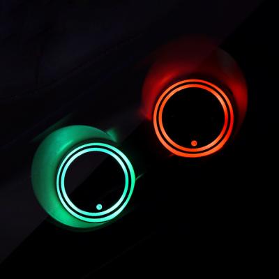 China Viable Wireless USB Charging Coaster Mat Car Cup Holder Colorful Electric LED Cup Coaster for sale