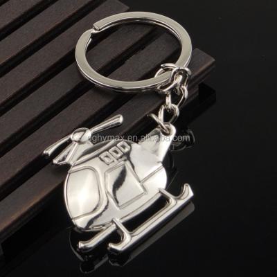 China Souvenir Helicopter Shape Key Chain Key Chain Customize Make 2D Metal Key Chain With High Quality for sale