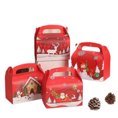 China Agriculture New Multi Style Christmas Portable Apple Box Hard Paper Box for candy chocolate Christmas Eve Gift Box for sale