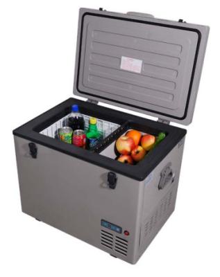 China Portable Auto DC 12V 24V Mini Car Fridge Freezer Refrigerator 45L Truck Camper Travel Trailer 4wd Overlander Camping for sale