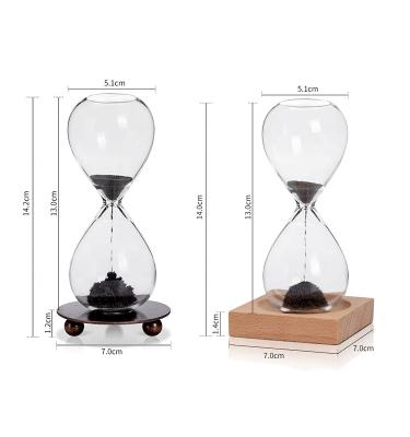 China 2021 Creative Farmhouse Black Magnetic Hourglass For Sale for sale