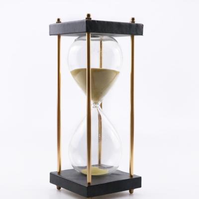 China Novelty Contemporary 3 Minute Mini Wooden Hourglass For Home Decoration Hourglass Sand Timer for sale