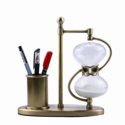 China Contemporary Made Metal Premium High Quality Custom Made China Hourglass Sand Timer Decorative 1 Hour Hourglass Antique Hourglass Table Clock for sale