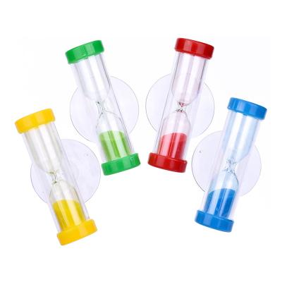 China Custom Colored Plastic Shower Keepsake Contemporary Product Hourglass 1 To 10 Minute Timer With Plastic Sucker Cooking Timer for sale