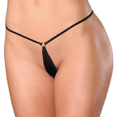 China Sexy solid color rope ladies thongs simple and soft underwear viable women sexy thong panties one low waist for sale