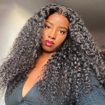 China Hot Selling 100% Peruvian Lace Front Human Hair Wigs 4*4 Virgin Hair Water Wave Closure Water Wave Wigs Water Wave Lace Front Wigs for sale