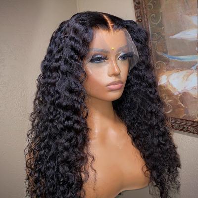 China Fast Shipping Brazilian Wig Deep Wave 13*4 Deep Wave Human Hair Lace Closure Human Hair Extensions Wigs for sale