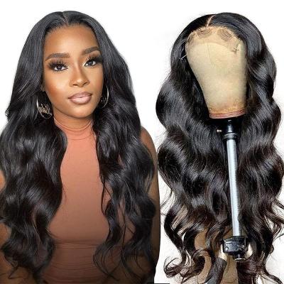 China Wholesale 100% Human Hair Wigs Body Wave 13x6 4X4 360Lace Front Wig Medium Brown Lace Body Wave Wigs For Black Women Support Customized for sale