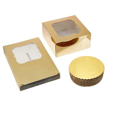 China Disposable Removable Insert Favors Bakery Wrapping Party Carriers Wrapping Wrapper Cupcake With Window for sale