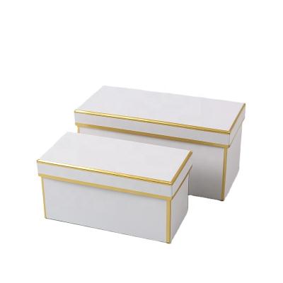 China Recyclable Custom Square Flower Box With Lid Ribbon For Gifts Wedding Flower Candy Birthday Party Wrapping Decorations for sale