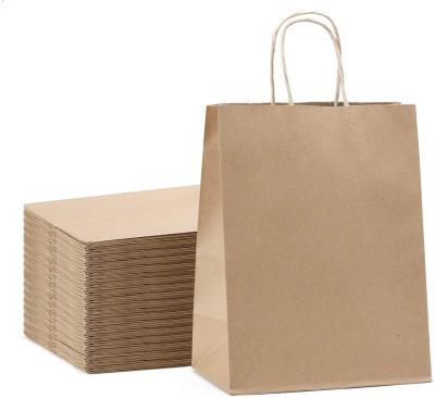 China Brown Gift Bag Recyclable Brown Paper Bag, Party Bag, Natural Retail Paper Bag Shopping Tote Bag for sale