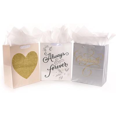 China Recyclable Large Wedding Paper Sack Biodegradable Luxury Paper Bag With Your Own Logo for sale