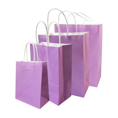 China Large Recyclable Paper Bag Making Empty Kraft Paper Bag With Paper Rope For Gift Packing Shopping Bags for sale