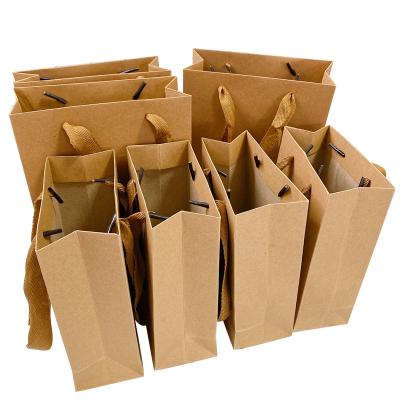 China White Recyclable Kraft Paper Bag With Rope For Gift Packaging Shop Paper Paper Bag Custom Printing Logo for sale