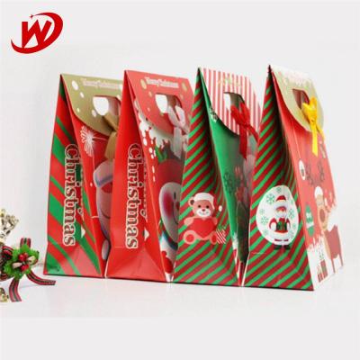 China Wholesale Recyclable Alibaba Yiwu Custom Printed Candy Christmas Fancy Gift Paper Bag With Bow Tie Packaging for sale