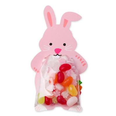 China Recyclable Custom Logo Printed Multi Size Cute Animal Bear Rabbit Candy Bags For Cookies Greeting Cards Gift Packaging for sale