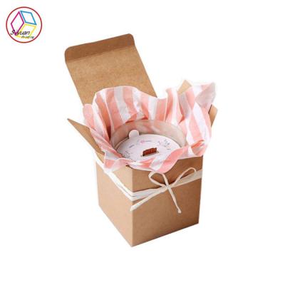 China Brown Kraft Candle Boxes Recyclable Feature Customized Service for sale