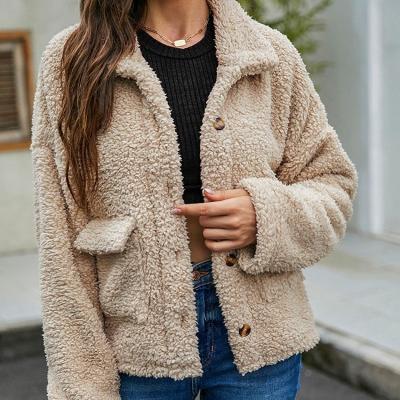 China Anti-wrinkle Elegant Ladies Long Sleeve Warm Winter And Autumn Coat Women Loose Casual Coat for sale