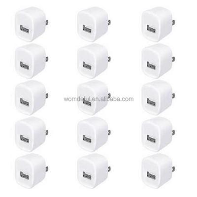 China Factory Good Quality White Color 5V 1A Home Mobile Phone/Travel Wall Charger For iPhone Samsung Huawei Xiaomi Plug USB AC Power EU/US Adapter for sale