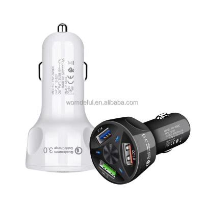 China UniversalÂ   Universal QC 3.0 Car 3 Left Charger USB Phone Charger Fast Charging In Car For Samsung a10 Pro Iphone 14 Quick Charger 3.0 for sale