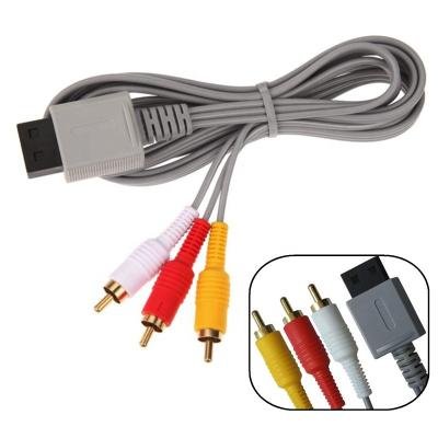 China High Quality Gold Plated HD TV Component Wire 3RCA AV Video Audio Cable For Nintendo Wii U For WII U 1.8M Cable AV for sale