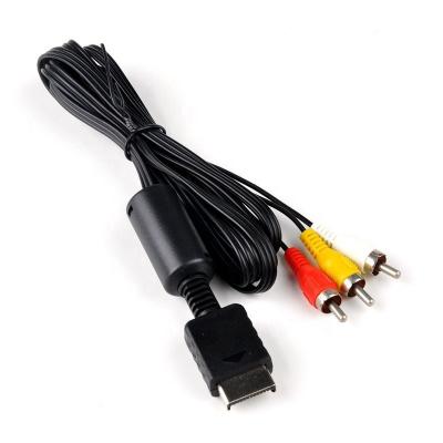 China RCA TV AV Cable Audio Video Adapter Cord For Play Station PS 1 2 3 RCA TV Audio Video AV Cable 1.8M For PS 1 2 3 for sale