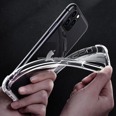 China Shockproof For Iphone 14 Case, 1.5mm Crystal Clear TPU Transparent Phone Case Back Cover For iPhone 11 12 13 14 pro max for sale