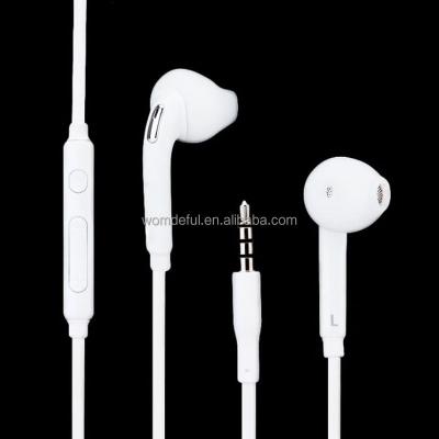 China Universal 3.5mm Stereo Music Viable In-Ear Headphones Portable Canceling Earphone Wired Headset With Mic Edge For Samsung Galaxy s6 s7 for sale